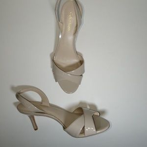 Women's cream color heel sandals